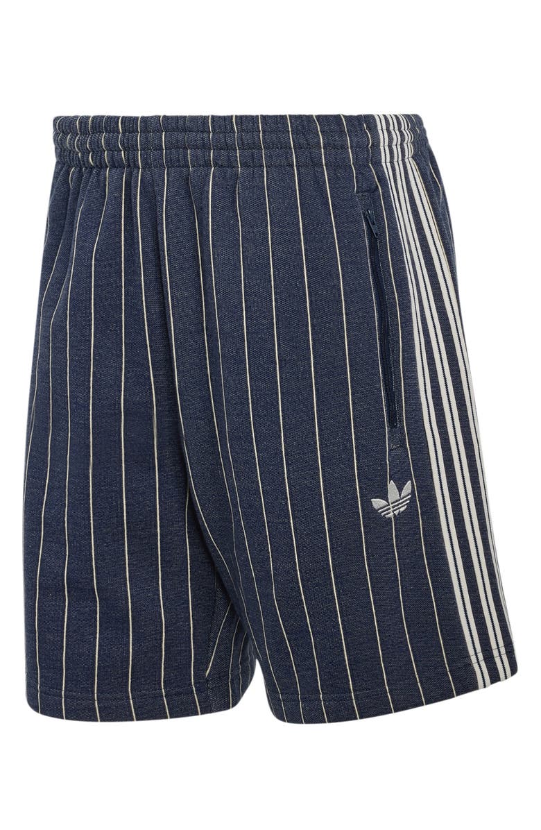 adidas Pinstriped 3-Stripes Shorts, Main, color, Night Indigo