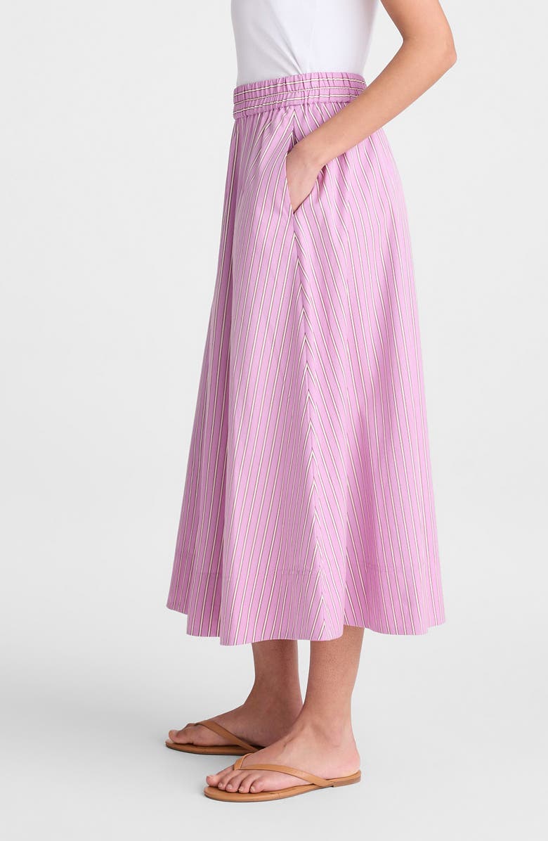 Madewell Circle Cotton Poplin Midi Skirt, Alternate, color, Warm Wisteria