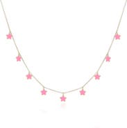 The Lovery Fine Jewelry Bubblegum Pink Star Dangle Necklace