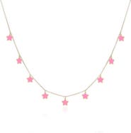 The Lovery Fine Jewelry Bubblegum Pink Star Dangle Necklace