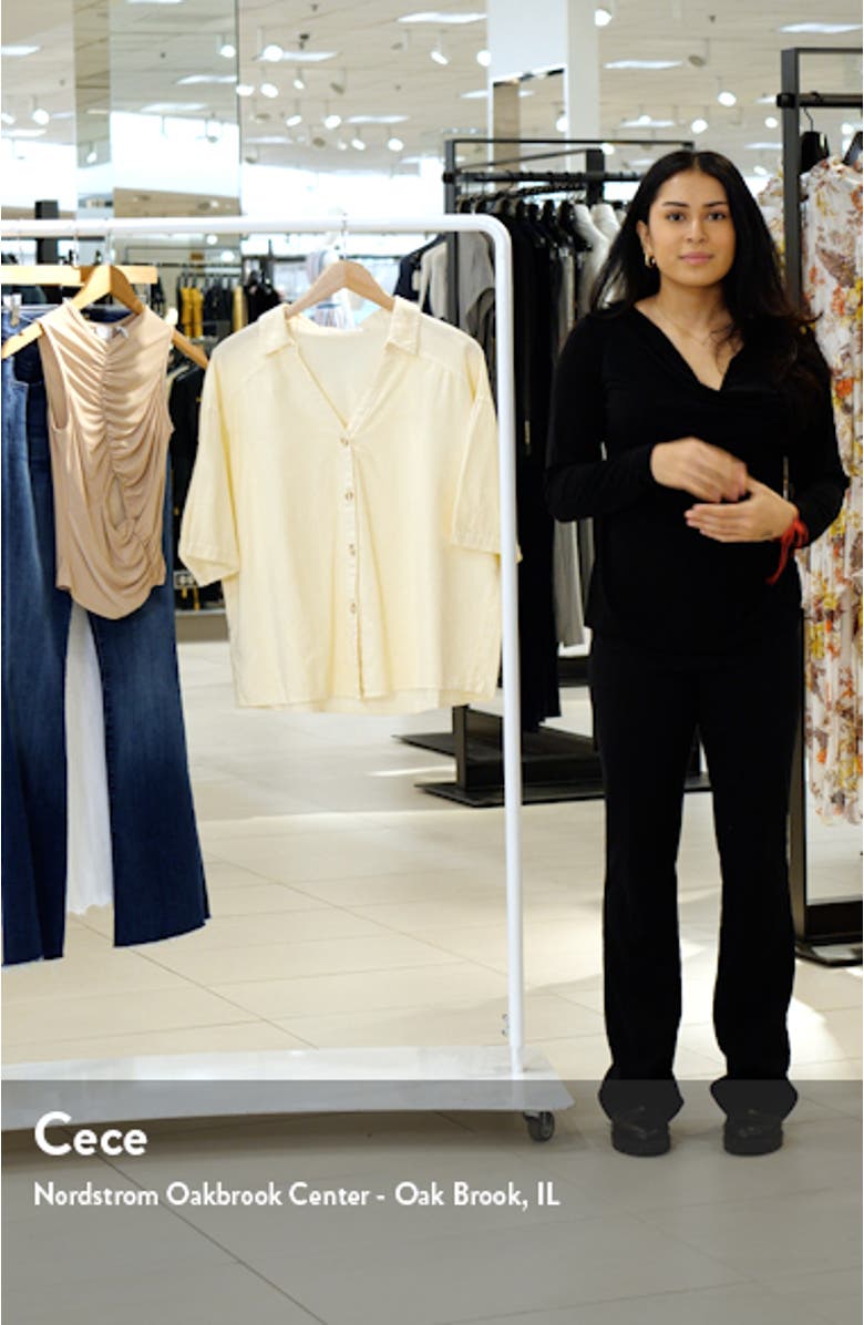 Short Sleeve Cotton & Linen Button-Up Shirt, sales video thumbnail