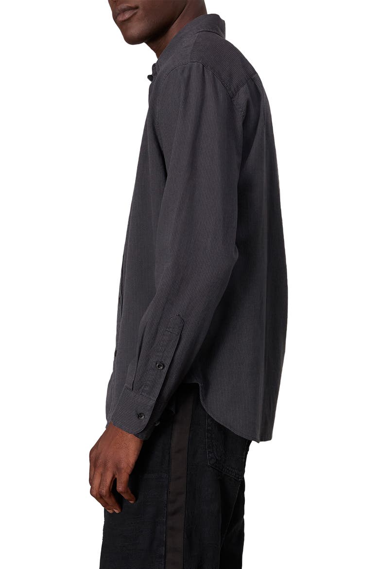 Finch Zigaag Dobby Button-Up Shirt, Alternate, color, BLACK STRIPE