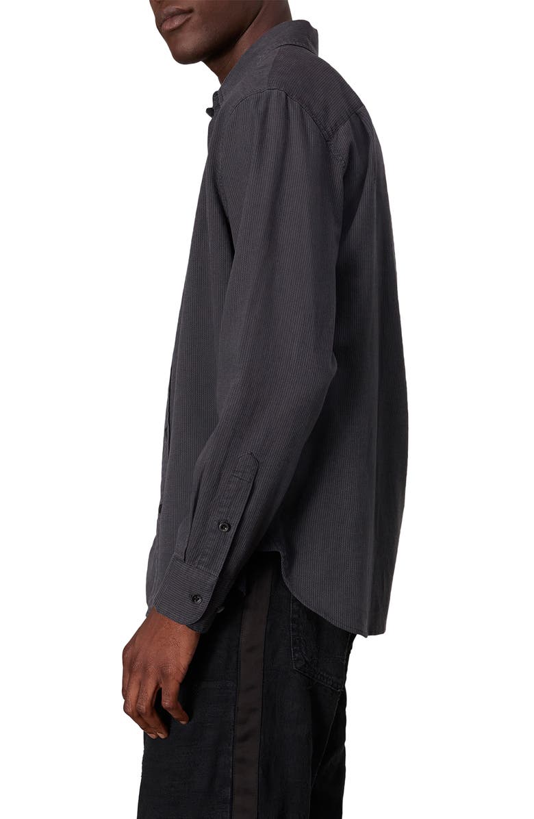 rag & bone Finch Zigaag Dobby Button-Up Shirt, Alternate, color, Black Stripe