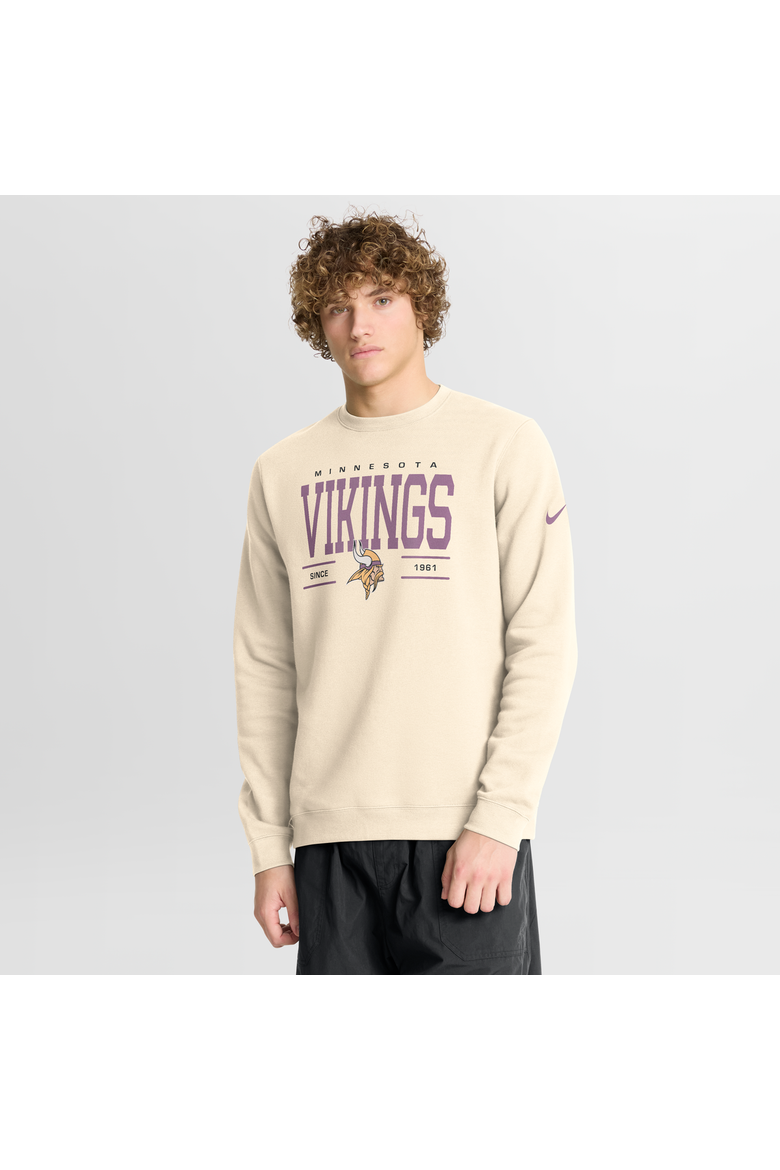 Men's Nike Natural Minnesota Vikings Always Reppin' Club Sweatshirt, Main, color, Natural