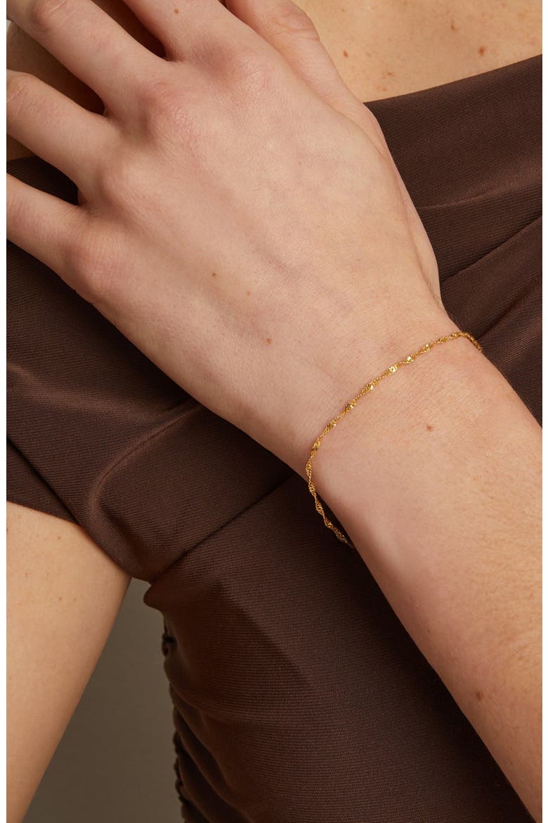 Barely There Chain Bracelet, Alternate, color, Yellow Gold Vermeil
