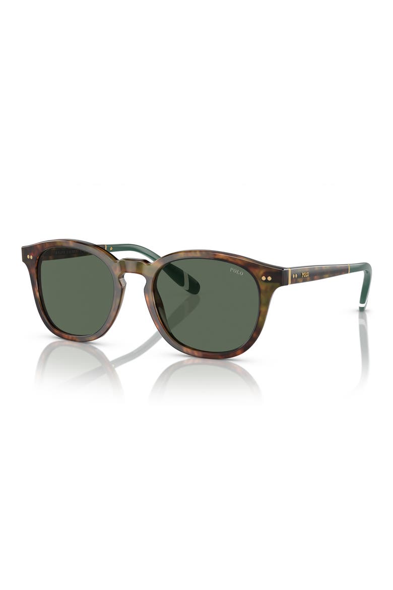 52mm Phantos Sunglasses, Alternate, color, SHINY BROWN TORTOISE / GREEN