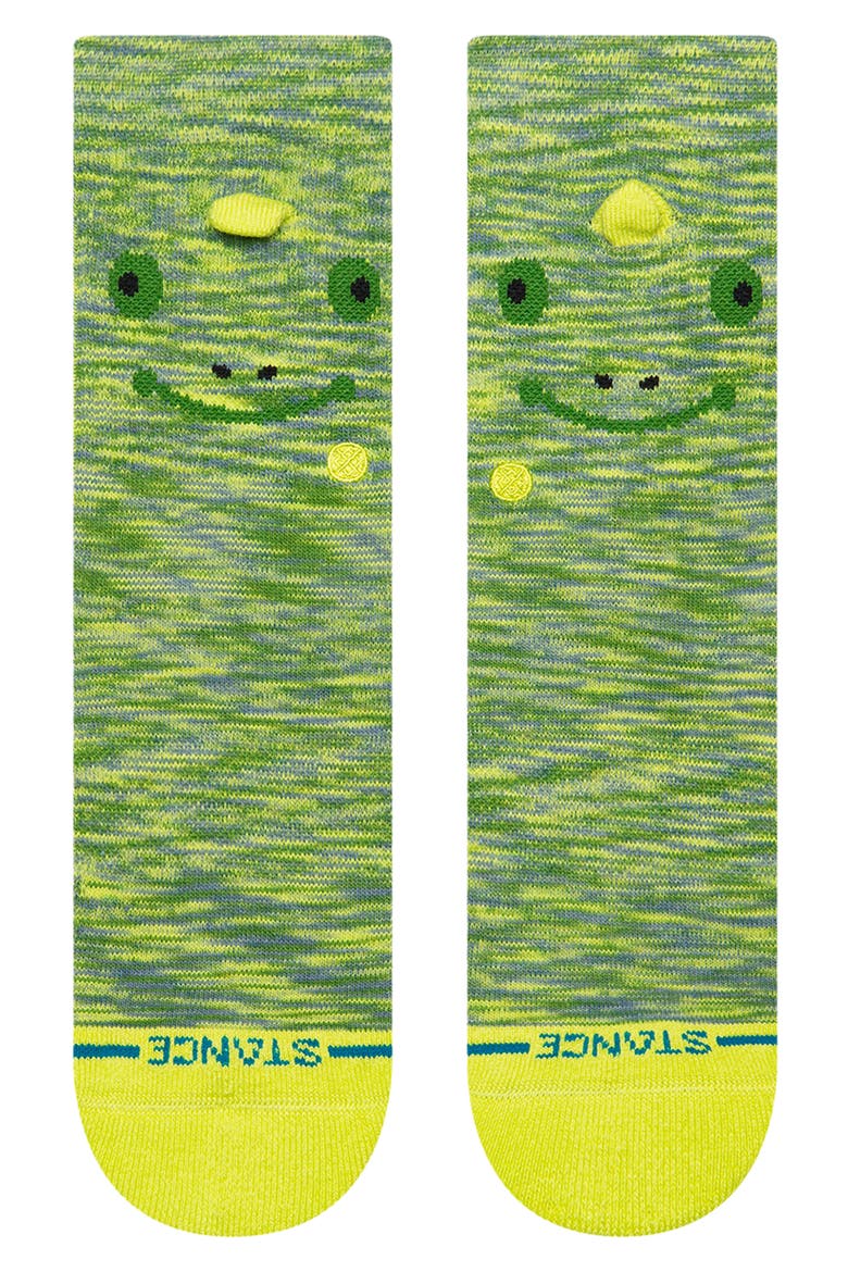 Kids' Spikey Quarter Socks, Main, color, GREEN