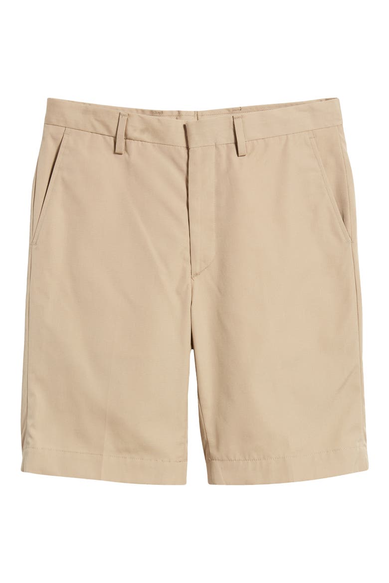 Prime Flat Front Shorts, Alternate, color, TAN