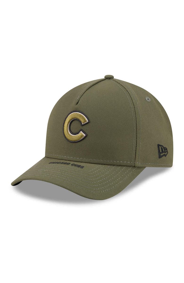 New Era Youth New Era Olive Chicago Cubs 2026 Armed Forces Day 9FORTY M-Crown Adjustable Hat, Alternate, color, Olive