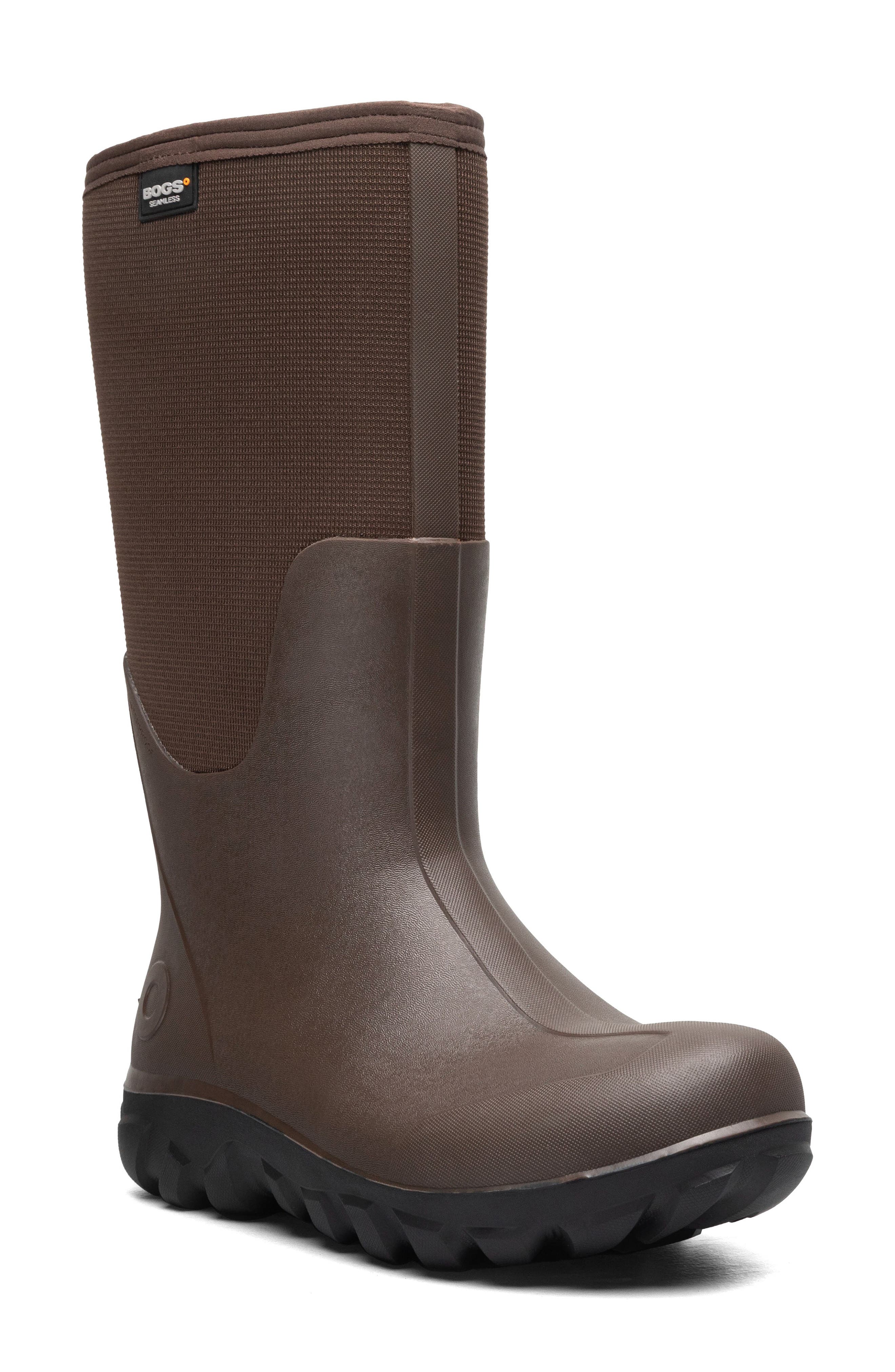 Bogs Classic Seamless Tall Waterproof Boot, Main, color, Brown