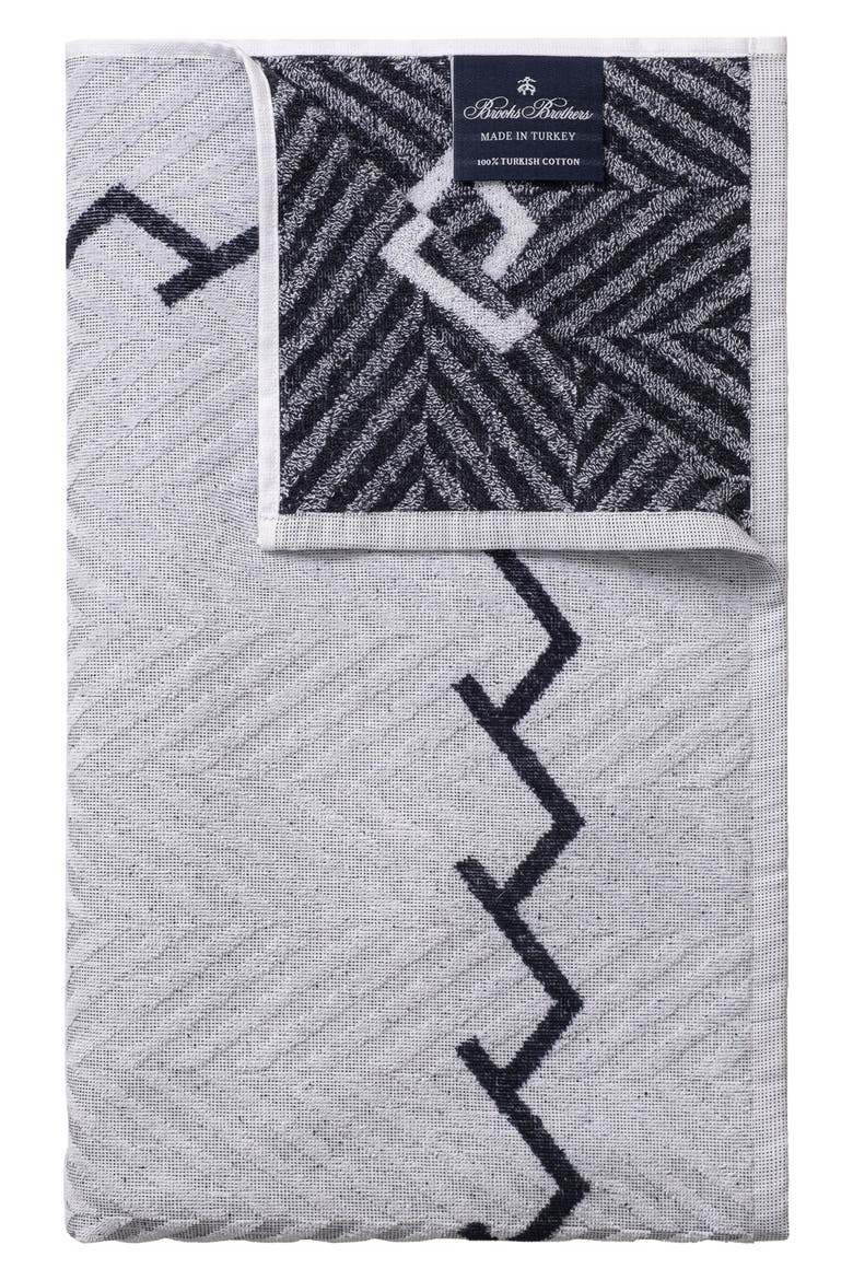 Logo Cotton Beach Towel, Alternate, color, WHITE