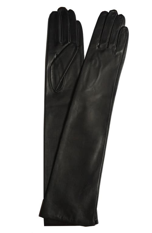 Paula Rowan Montserrat Leather Opera Gloves in Black  product