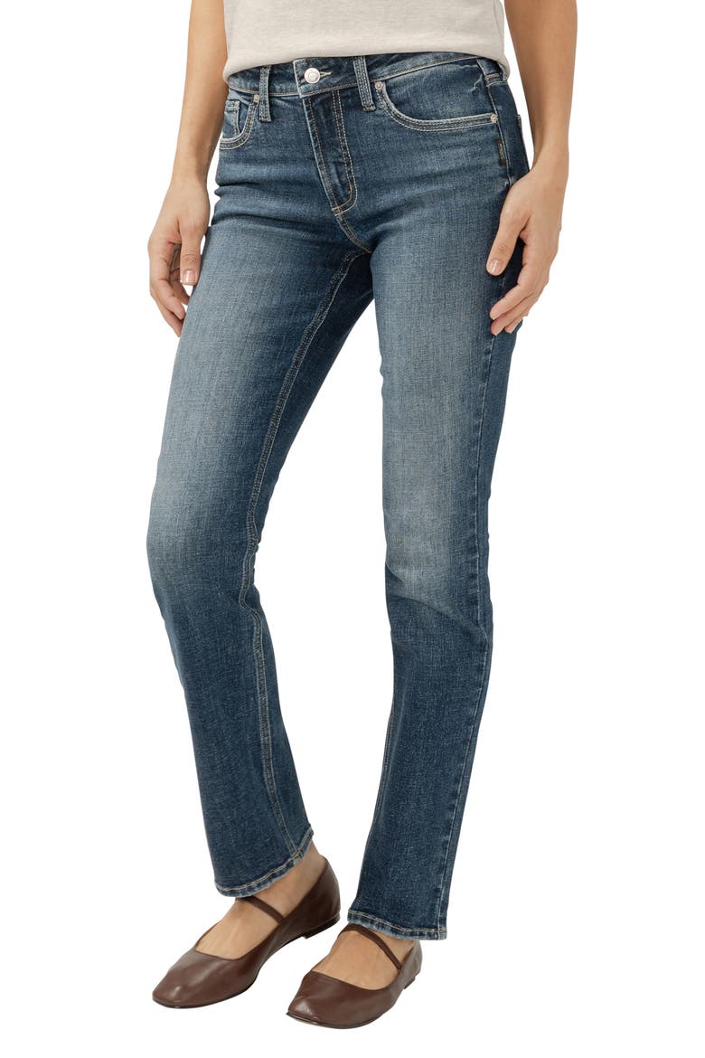 Suki Curvy Mid Rise Straight Leg Jeans, Alternate, color, ISLES
