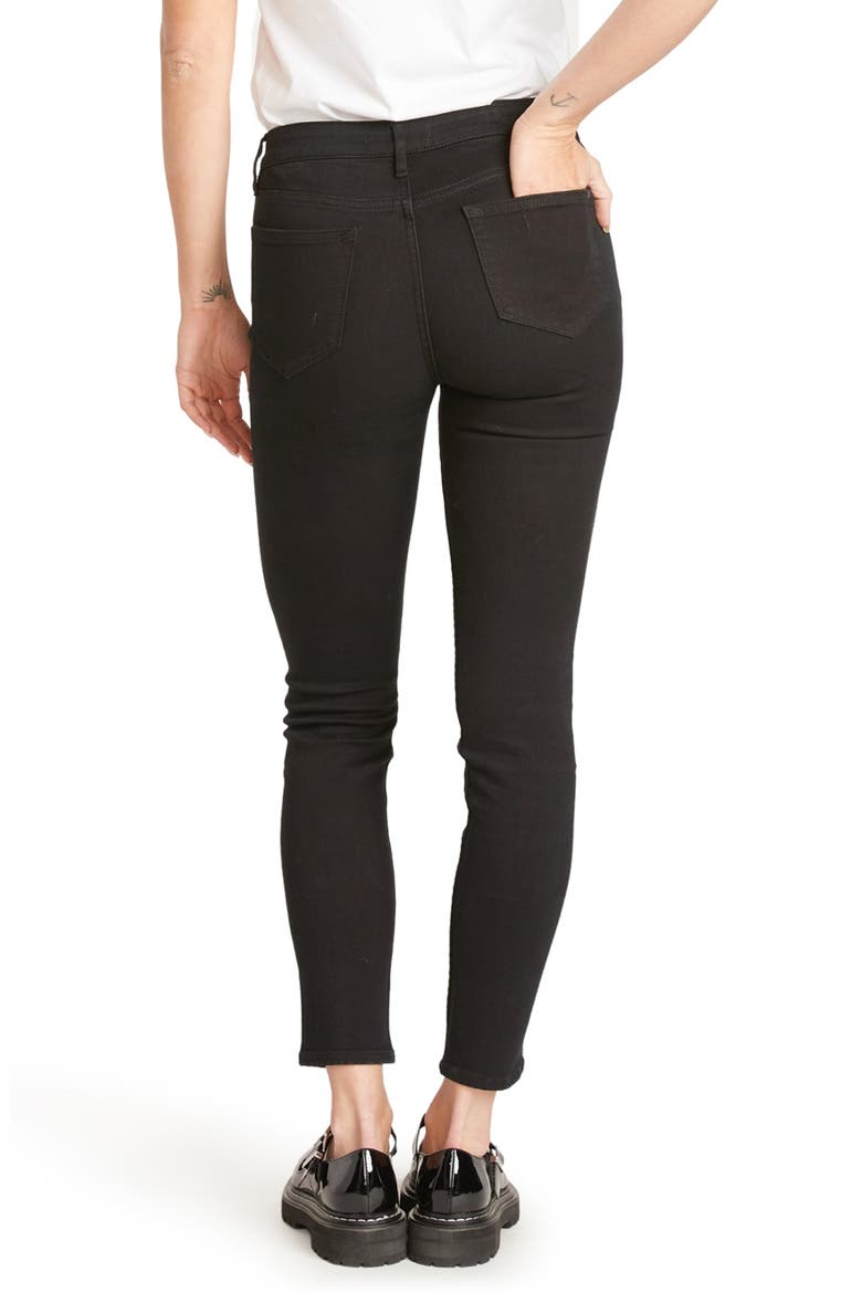 Marley Ankle Skinny Jeans, Alternate, color, BLACK