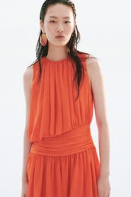 H&M Draped Bubble-hem Dress