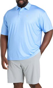 Callaway Big & Tall Geometric Heather Print Patterned Polo Shirt