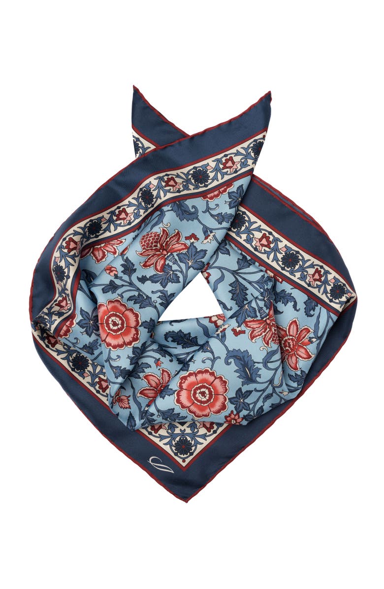 Elizabetta Carrara - Hand Rolled Silk Neckerchief for Men, Alternate, color, Blue And Pink