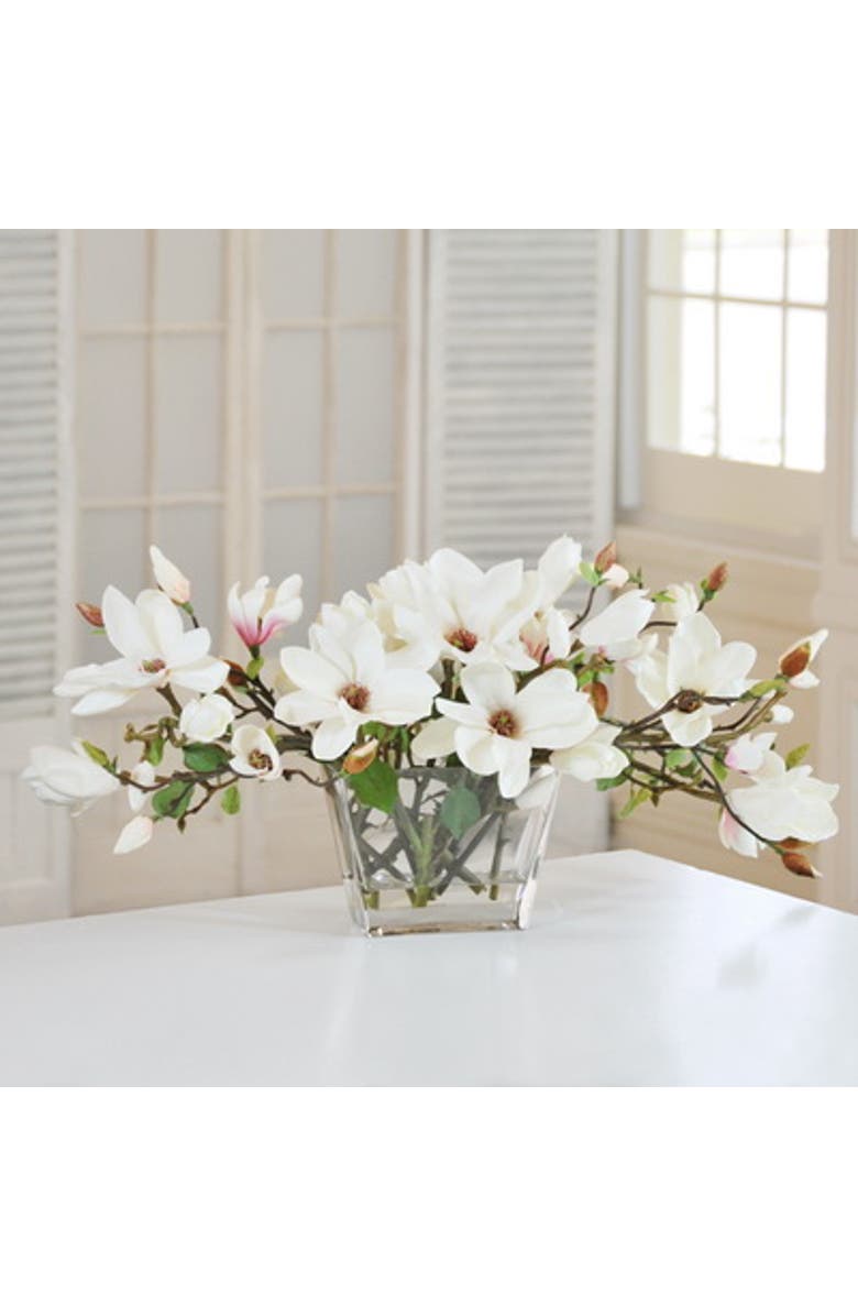 Winward Home Magnolia Centerpiece, Main, color, White/Green