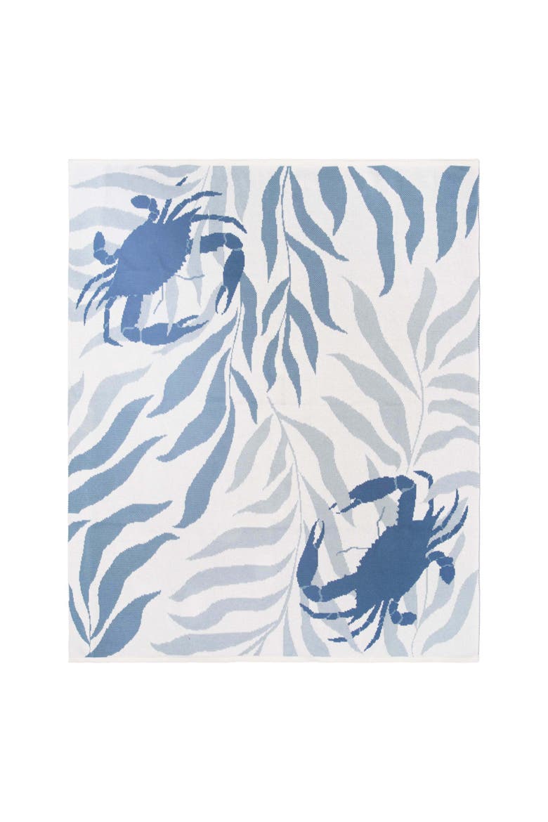 Just Claw it a Day Woven Knit Throw Blanket 50" x 60", Main, color, Blue