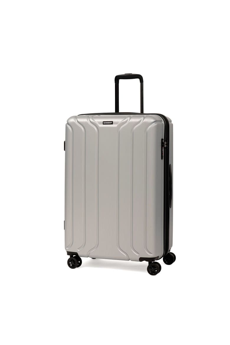 New York 3 Piece Set (20"/24"/ 28") 4 Wheel Luggage Set + 3 Packing Cubes, Alternate, color, Silver
