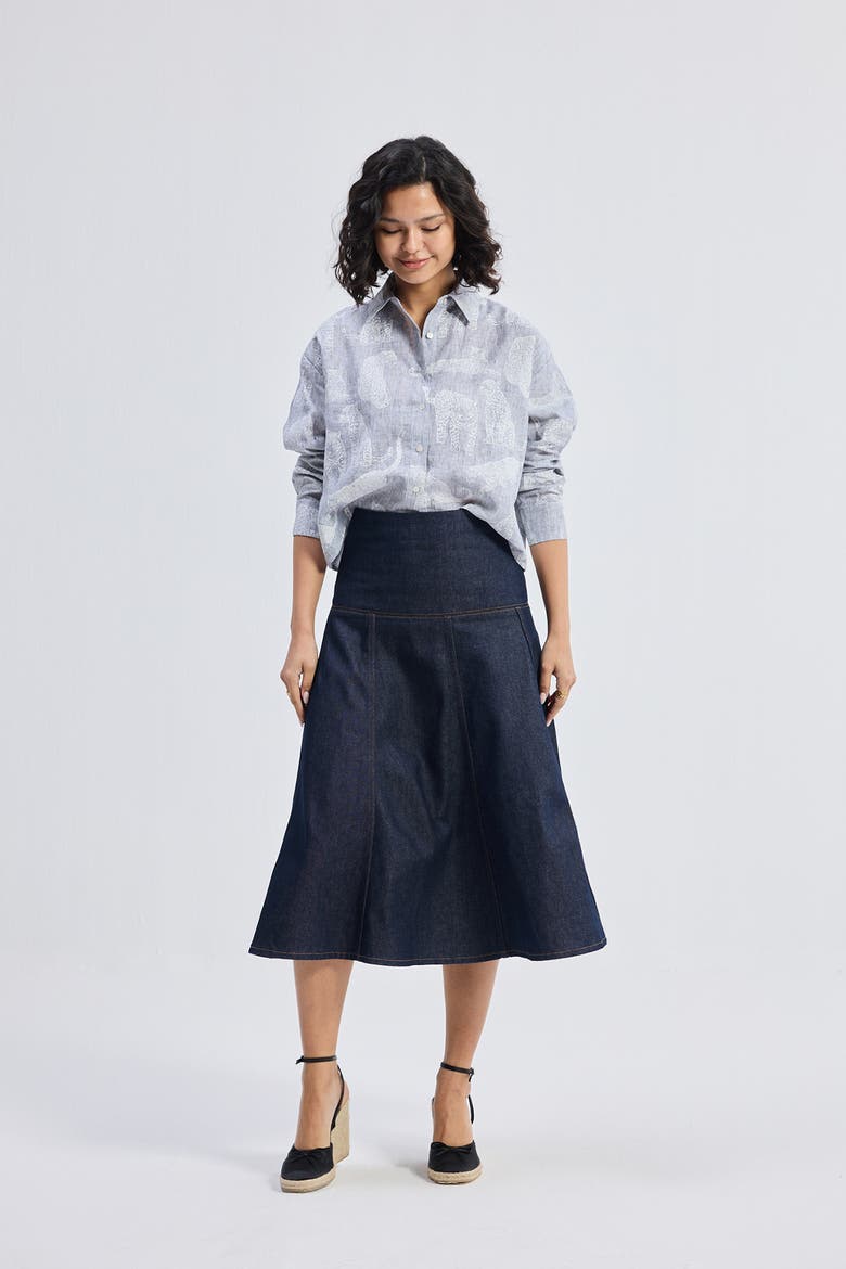 Oversized Boxy-Fit Shirt, Alternate, color, Silver