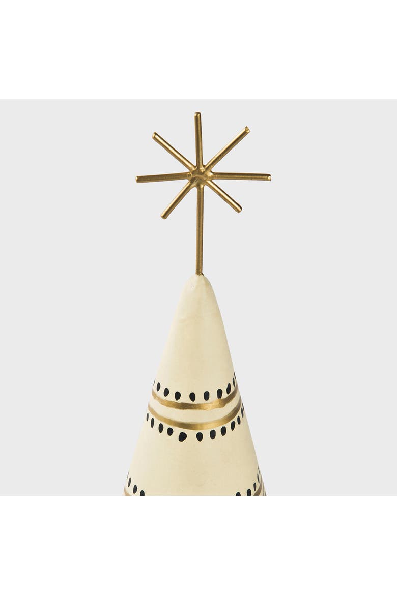 Star-Topped Christmas Tree Figurine, Alternate, color, Green and Gold