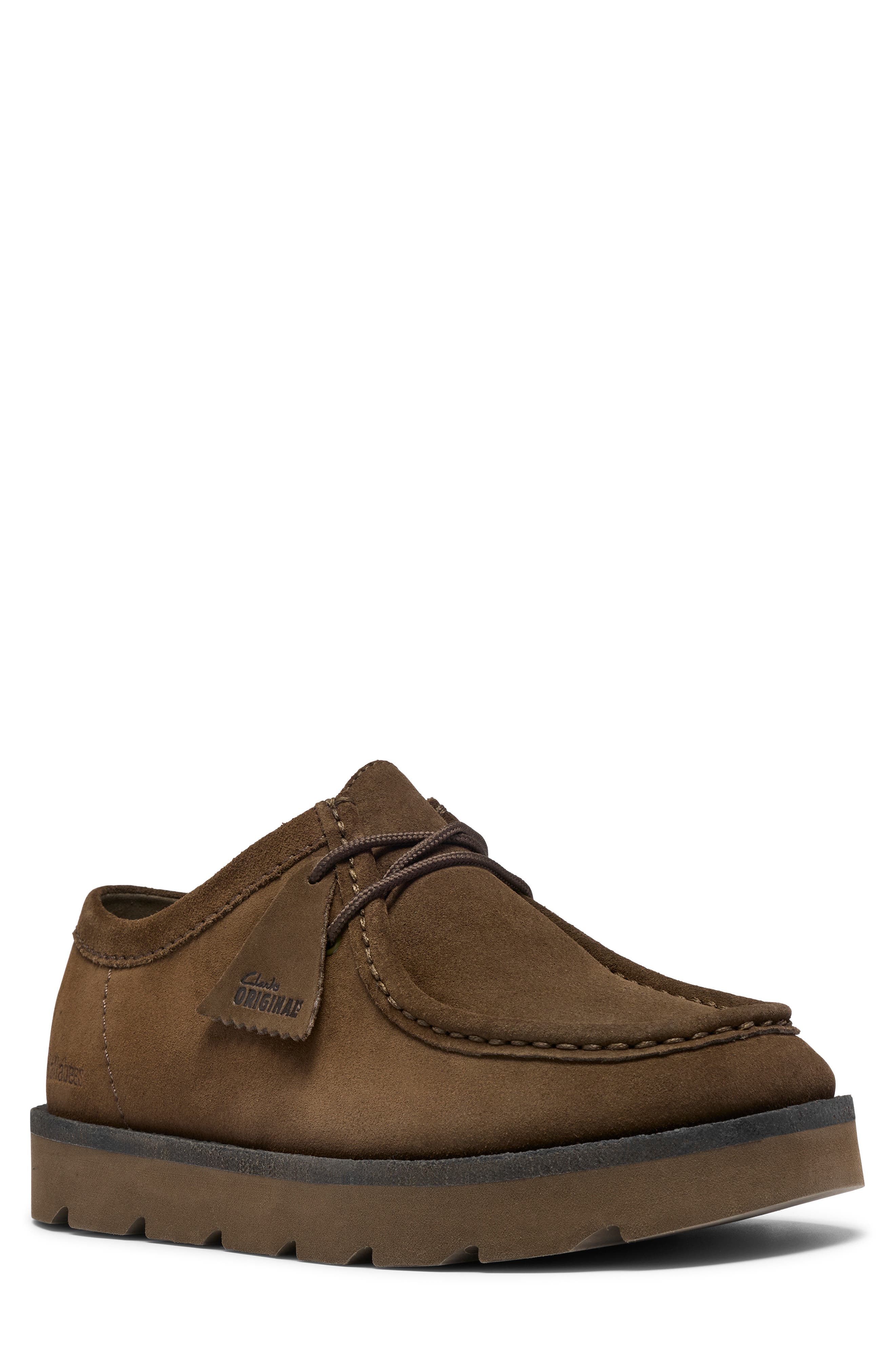Meare Lace-Up Wallabee Chukka, Main, color, DARK OLIVE SUEDE