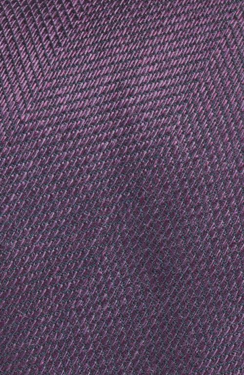 Jack Victor Solid Cotton, Wool & Silk Tie In Purple