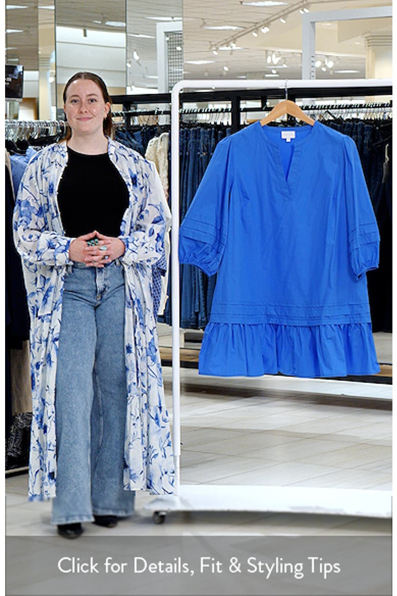 Velma Ruffle Cotton Shift Dress video