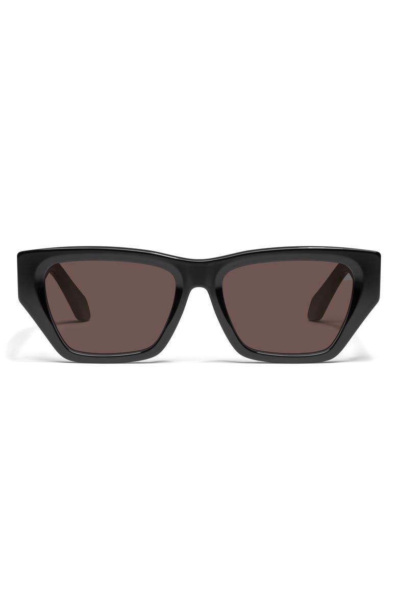 QUAY No Apologies 55mm Gradient Square Sunglasses, Main, color, Black / Brown