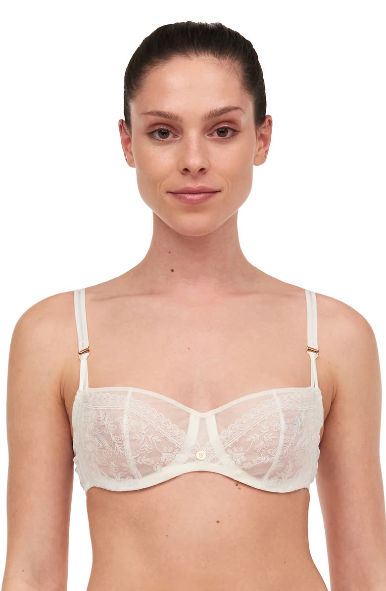 Chantelle Lingerie New Romance Lace Underwire Demi Bra, Alternate, color,
