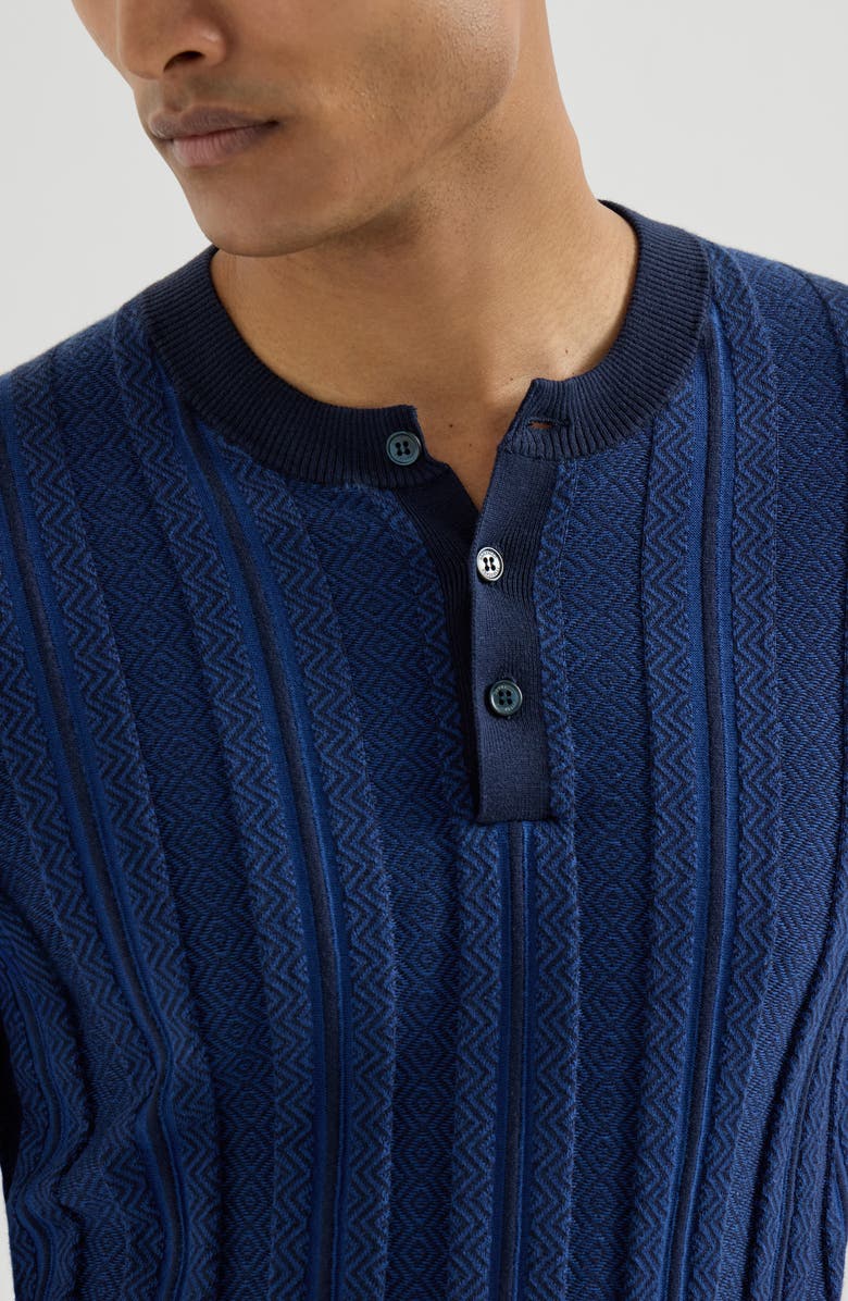 Brunello Cucinelli Knit T-shirt, Alternate, color, Navy Blue