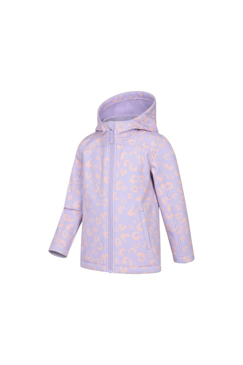 Childrens/Kids Exodus Printed Water Resistant Soft Shell Jacket, Alternate, color, Light Purple