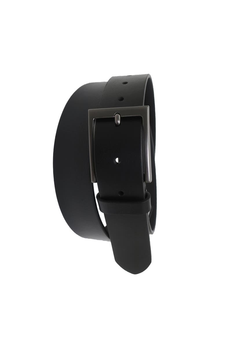 Mens Leather Jean Belt, Alternate, color, Black