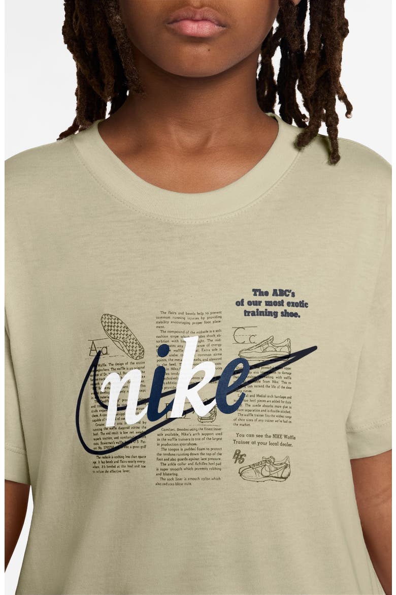 Kids' Sportswear Logo Graphic T-Shirt, Alternate, color, LIGHT KHAKI