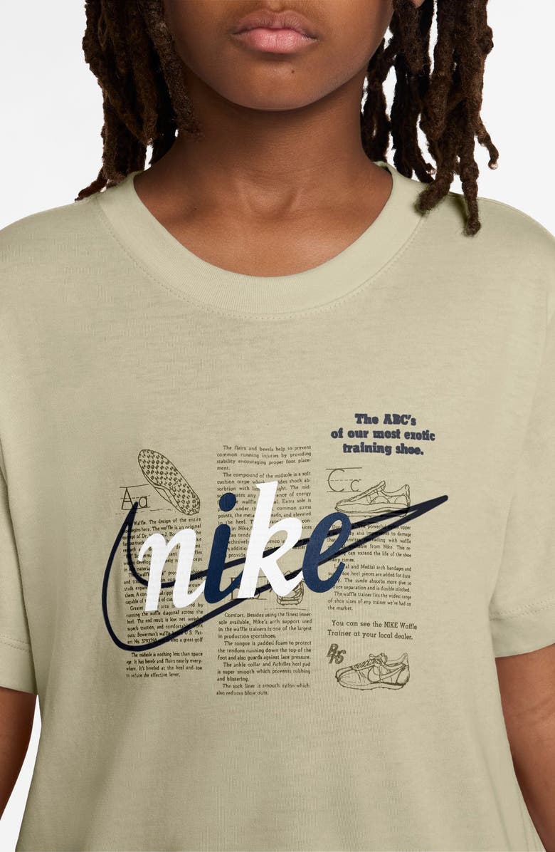 Nike Kids' Sportswear Logo Graphic T-Shirt, Alternate, color, Light Khaki