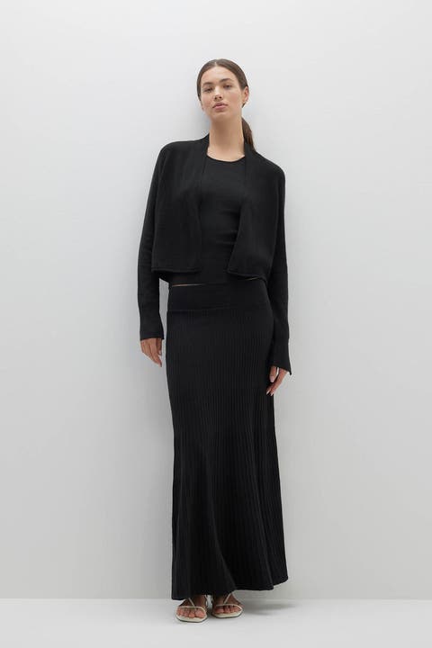 Juno Cropped Cashmere Cardigan