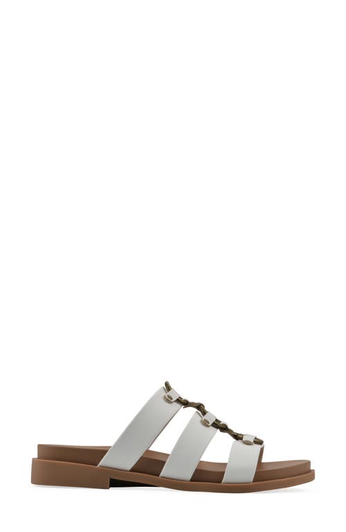 Cliffs By White Mountain Koala Slide Sandal In White Smooth