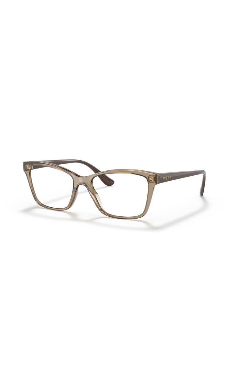 51mm Rectangle optical glasses, Main, color, Brown
