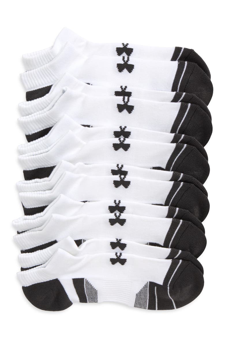 Gender Neutral 6-Pack Performance Ankle Socks, Main, color, WHITE / WHITE / JET GRAY