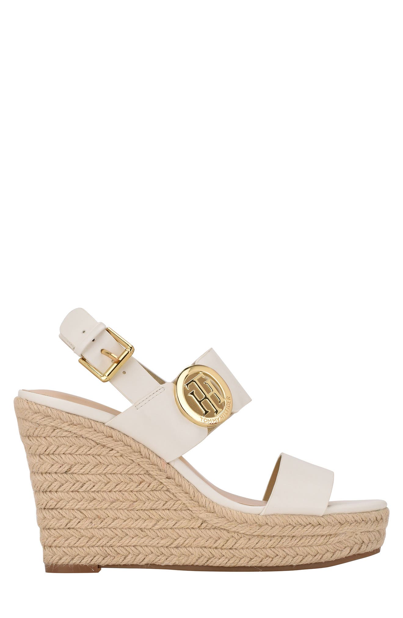 Tommy Hilfiger Kahdy Espadrille Wedge Sandal, Alternate, color, White 140