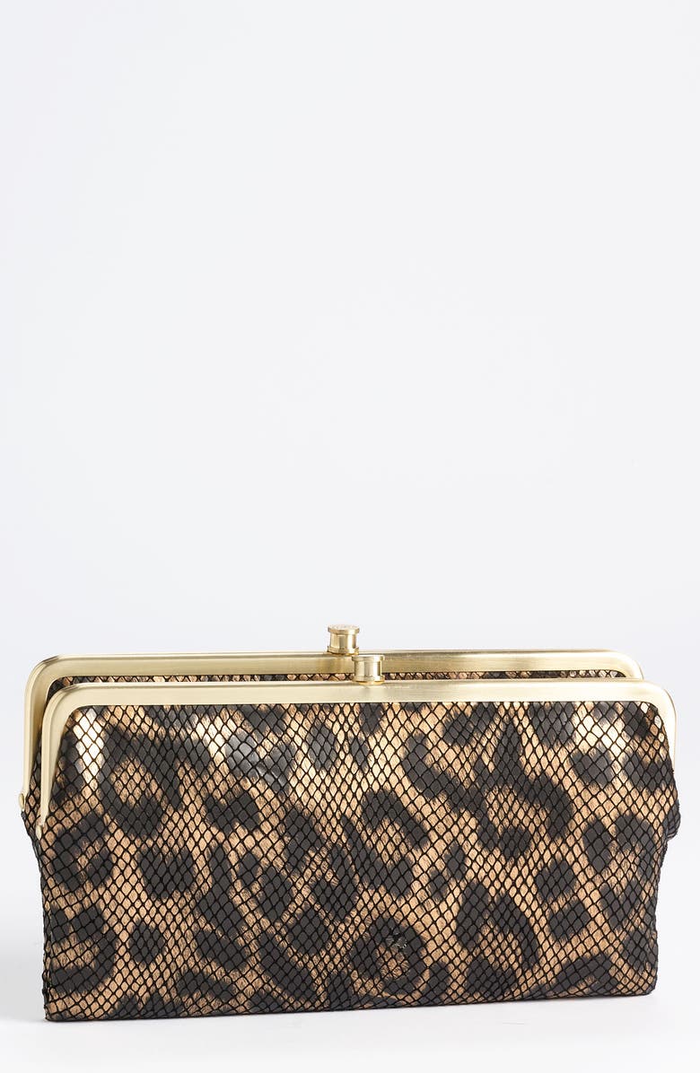 HOBO 'Leopard Lauren' Double Frame Clutch, Main, color, 