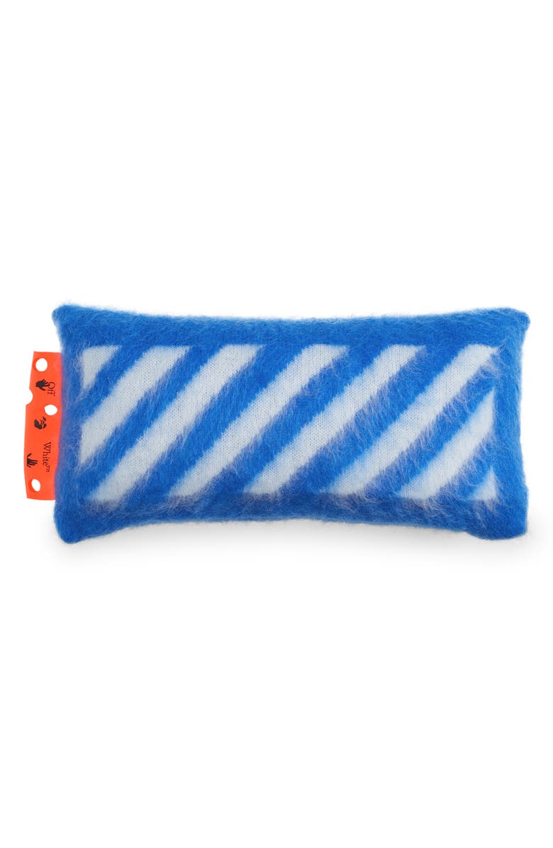 Off-White Diagonal Brushed Boudoir Pillow, Alternate, color, 