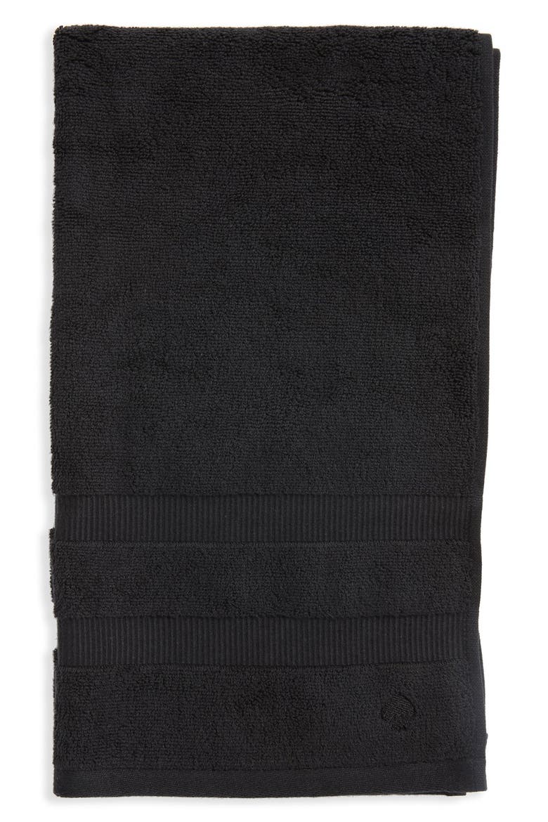 'chattam' stripe hand towel, Main, color, BLACK