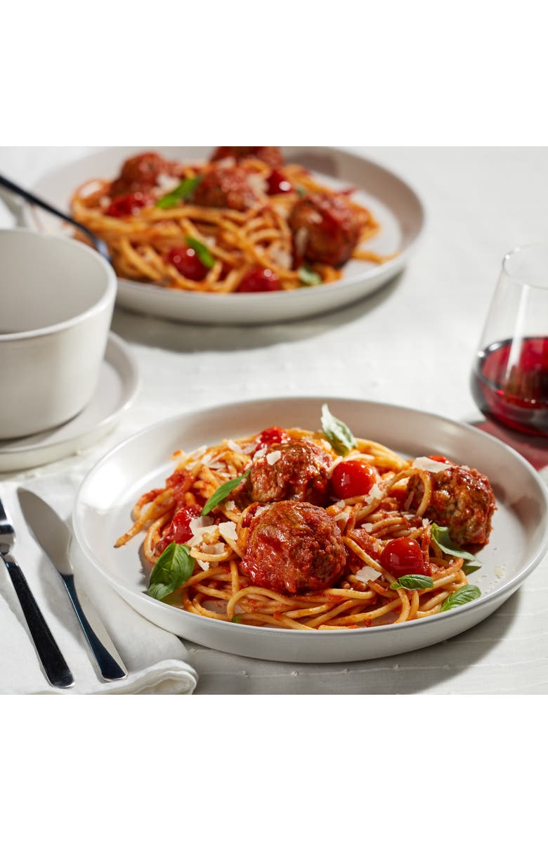 Stone Lain Albie Stoneware 4-Piece Dinner Plate Set, Alternate, color, Snow White