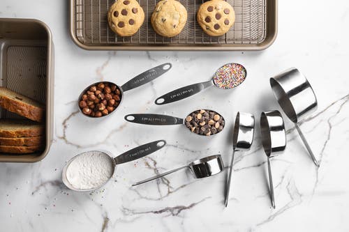 Cuisipro Stainless Steel Measuring Cup Set, 4 Piece In Silver
