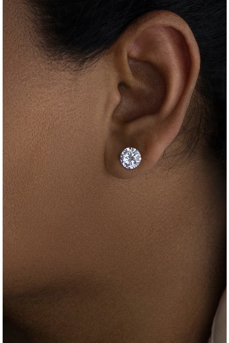 Set of 2 Cultured Pearl & Cubic Zirconia Stud Earrings (Nordstrom Exclusive), Alternate, color, WHITE/ CLEAR SILVER