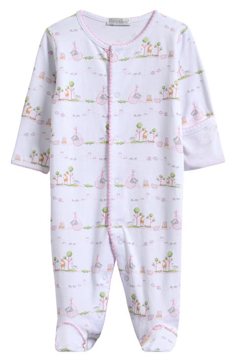 Noah's Print Pima Cotton Footie (Baby)