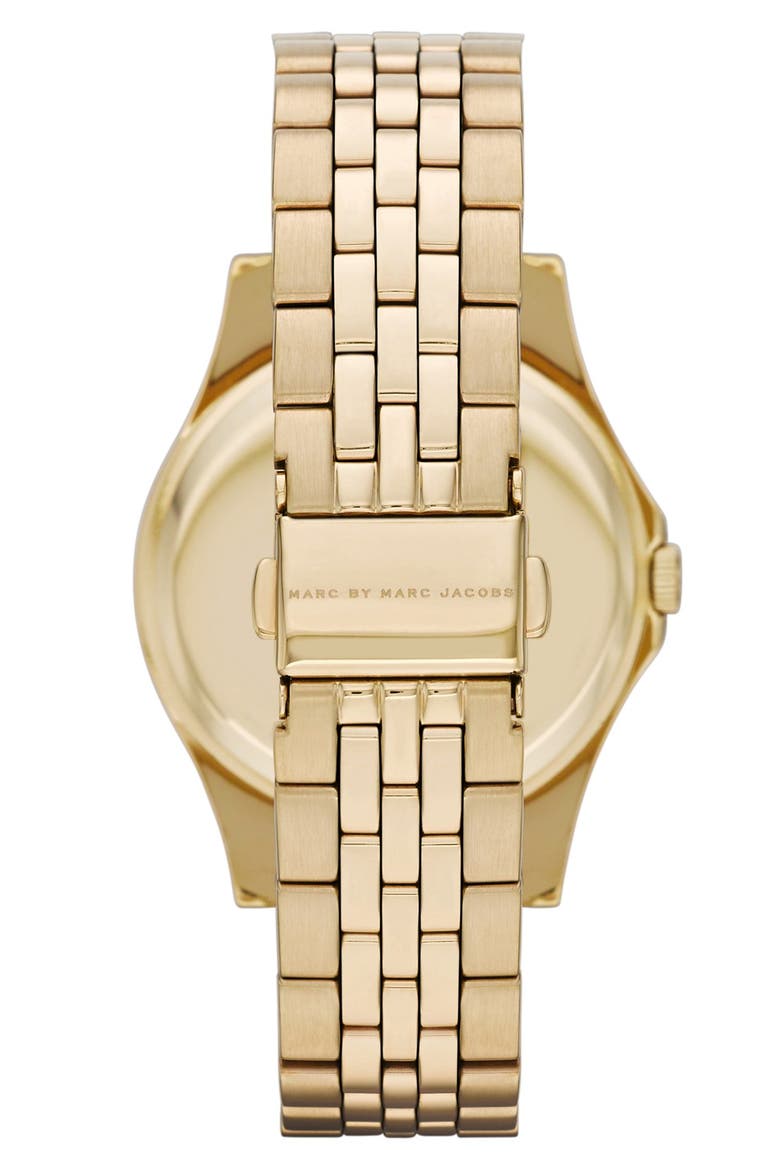 'The Slim' Bracelet Watch, 36mm, Alternate, color, GOLD/ BLACK
