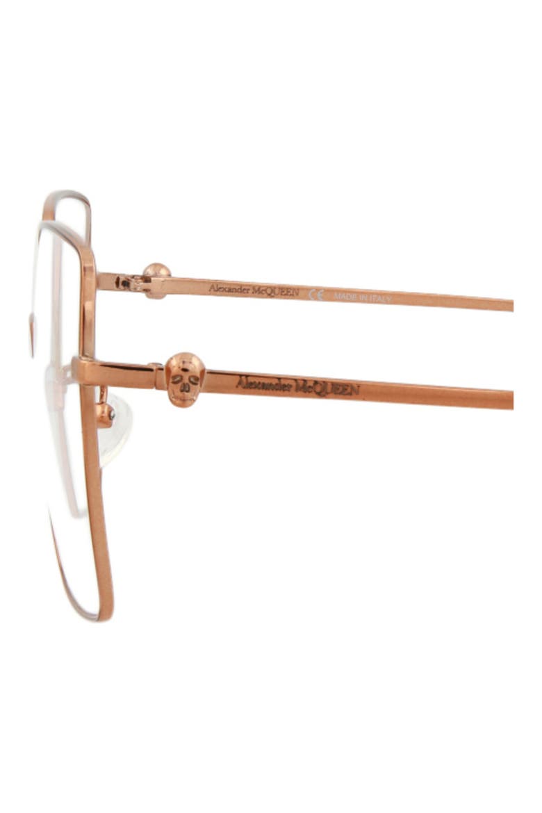 57mm Square Optical Glasses, Alternate, color, NUDE NUDE TRANSPARENT